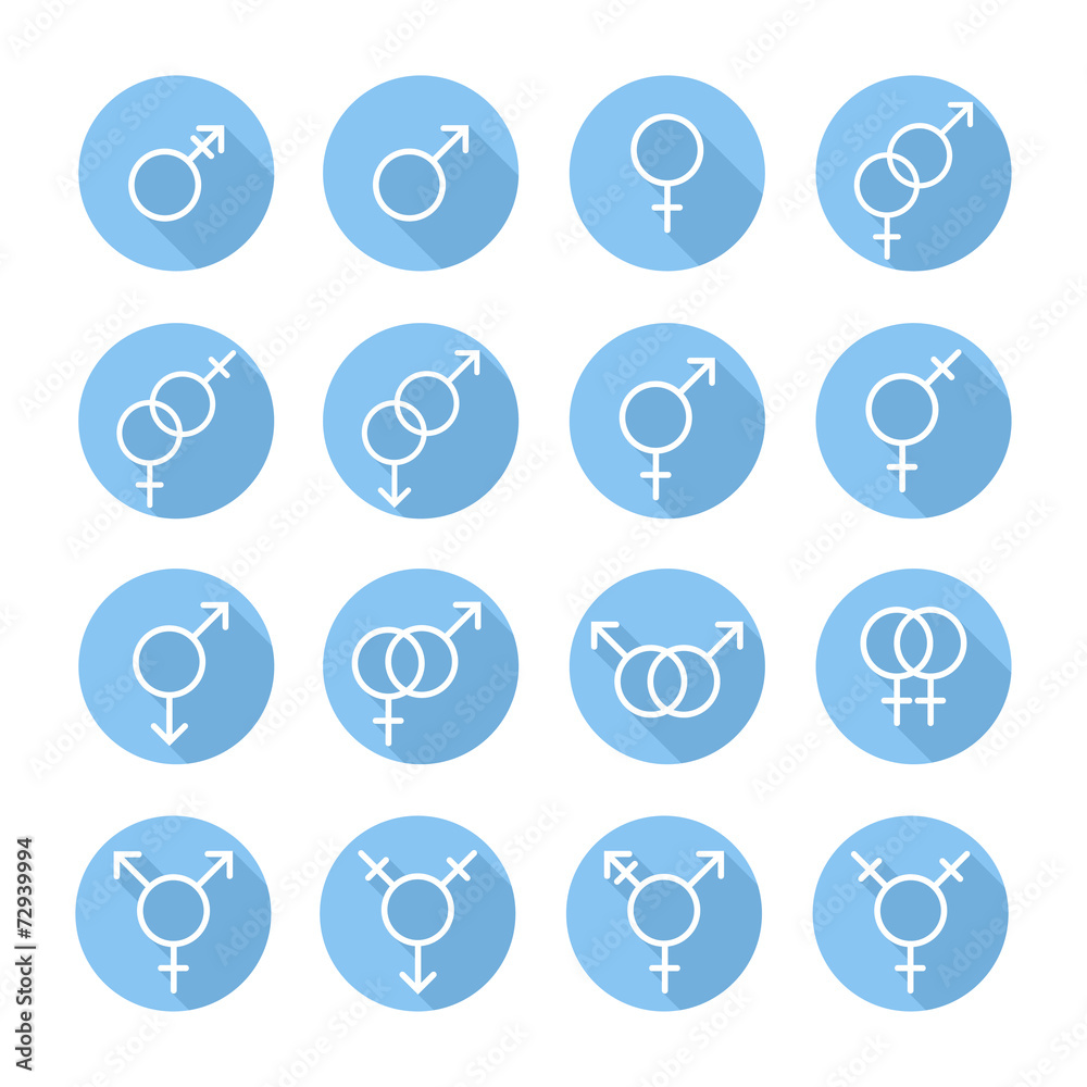 Sexual orientation gender web icons,symbol,sign in flat style Stock ...