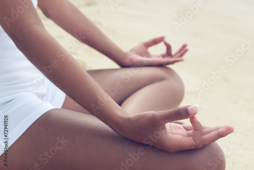 Wallpaper Mural Close up Woman Doing Yoga Pose Torontodigital.ca