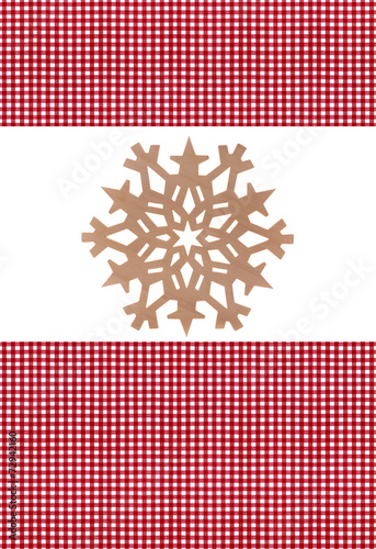 Holzstern mit Karostoff