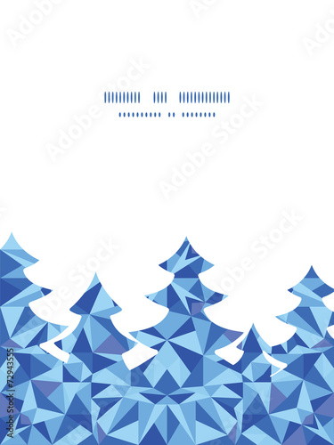 Vector blue triangle texture Christmas tree silhouette pattern