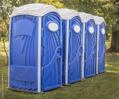 Canvas Print Outdoor Rest Rooms or Porta-potties Revised