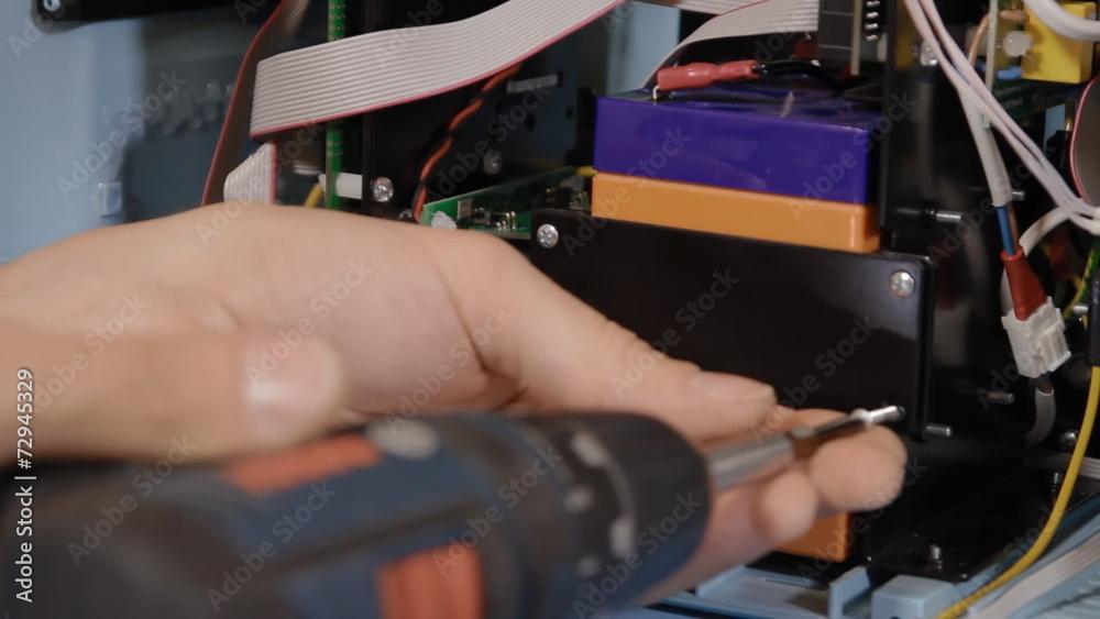 Electronics. Screwdriver. Electronics. Screwdriver.