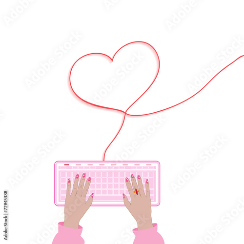connections network  communication in Valentine day