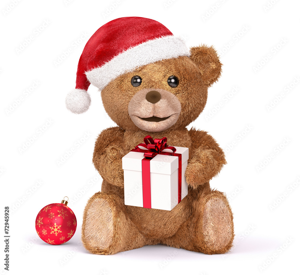 Teddy with a Christmas