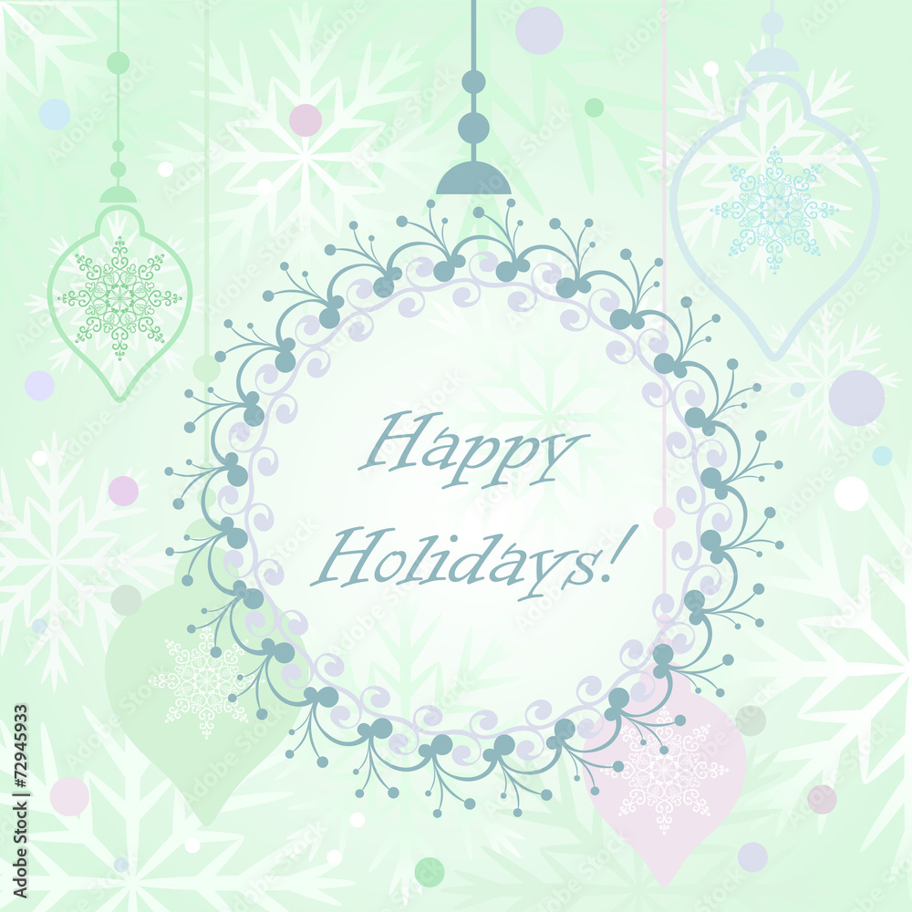 Christmas Happy Holiday greeting card template. Christmas Happy Holiday greeting card template.