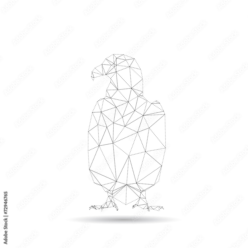 Geometric eagle on Triangle Pattern Background - Vector Geometric eagle on Triangle Pattern Background - Vector