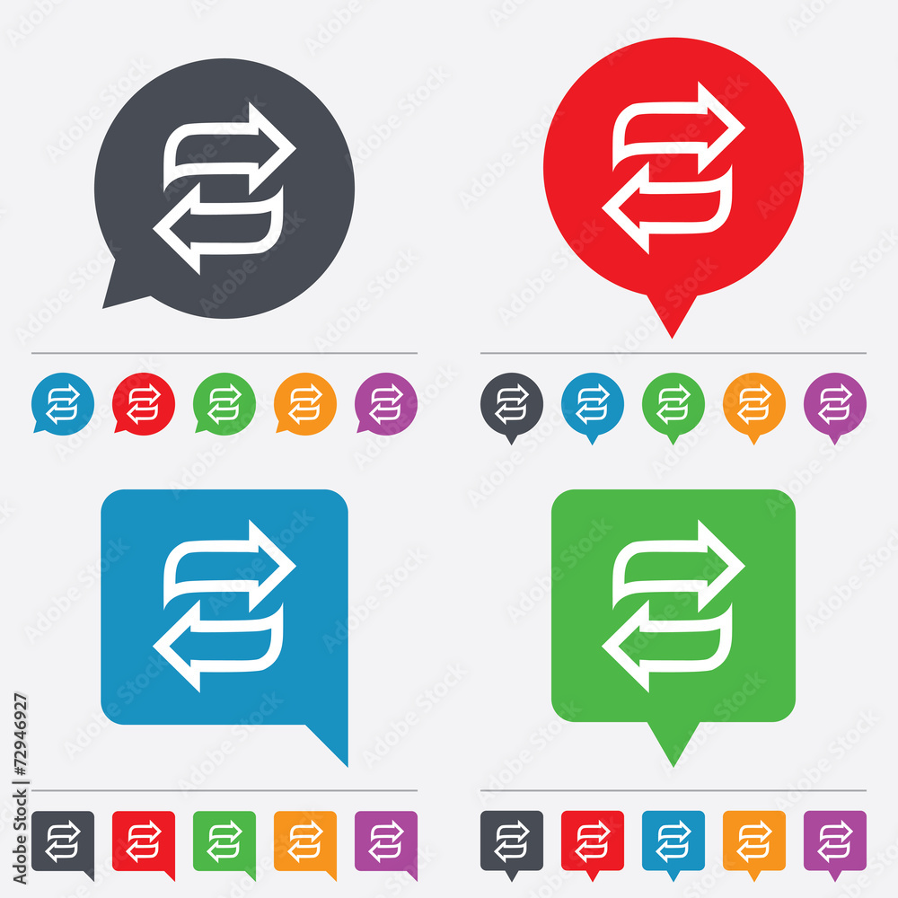 Rotation icon. Repeat symbol. Refresh sign. Rotation icon. Repeat symbol. Refresh sign.