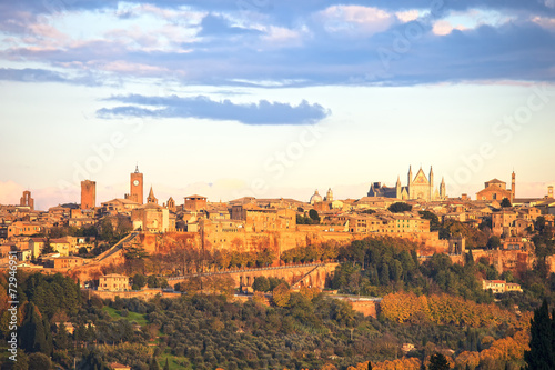 Orvieto medieval town panoramic view. Italy