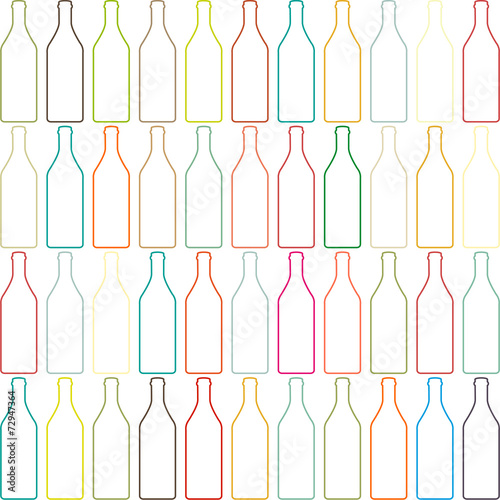 Background with bottles ,seamless patter