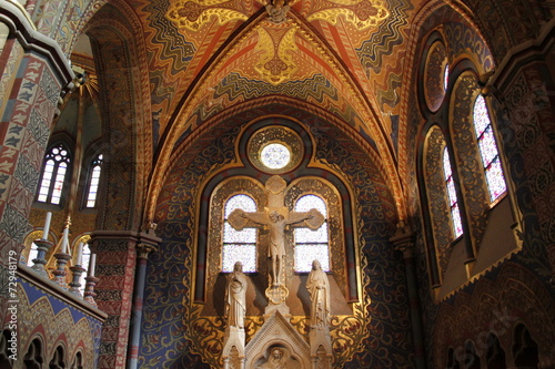 Tableau sur toile Chapelle de l'église Matthias à Budapest, Hongrie
