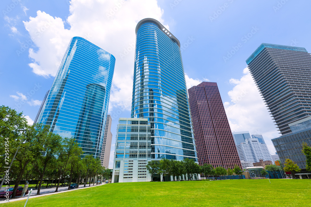 Houston skyline cityscape in Texas US