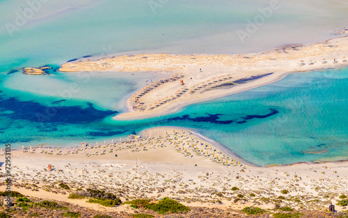 View on beautiful Balos beach on Crete island, Greece photo