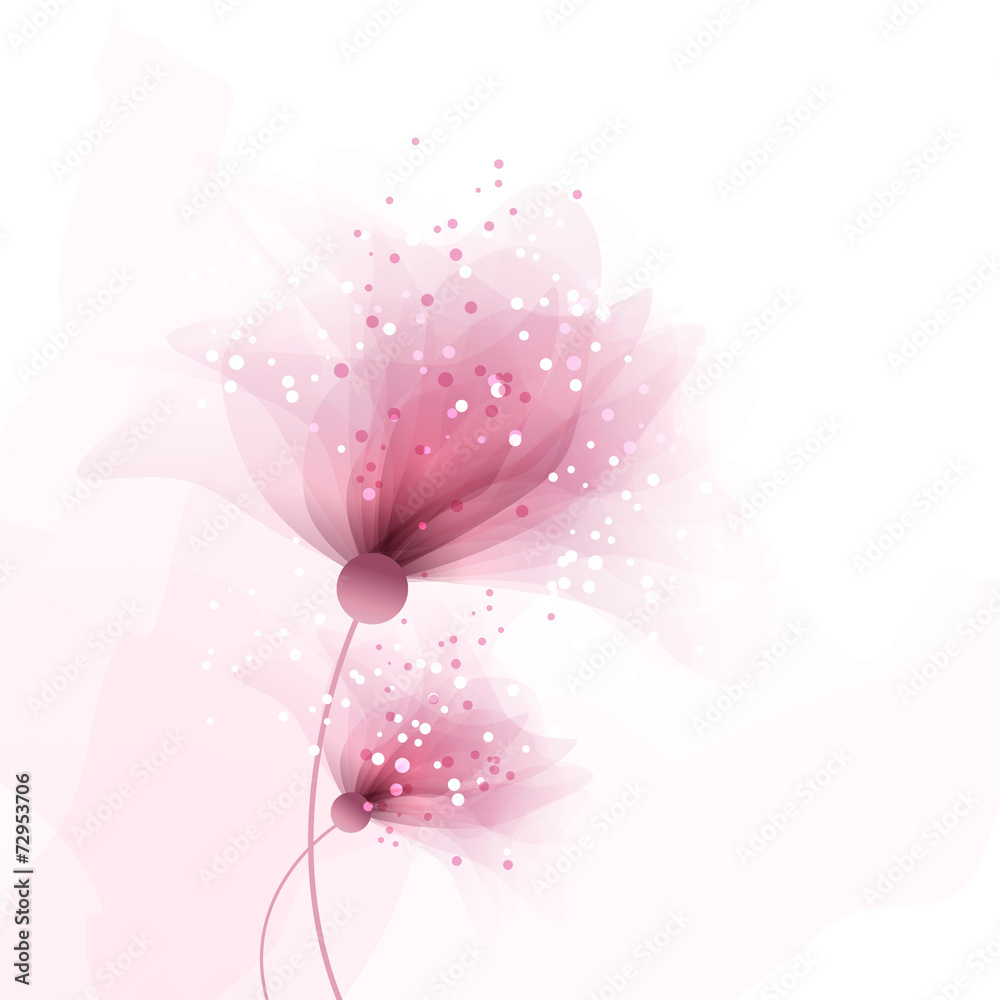Fototapeta premium Vector background with pastel flowers