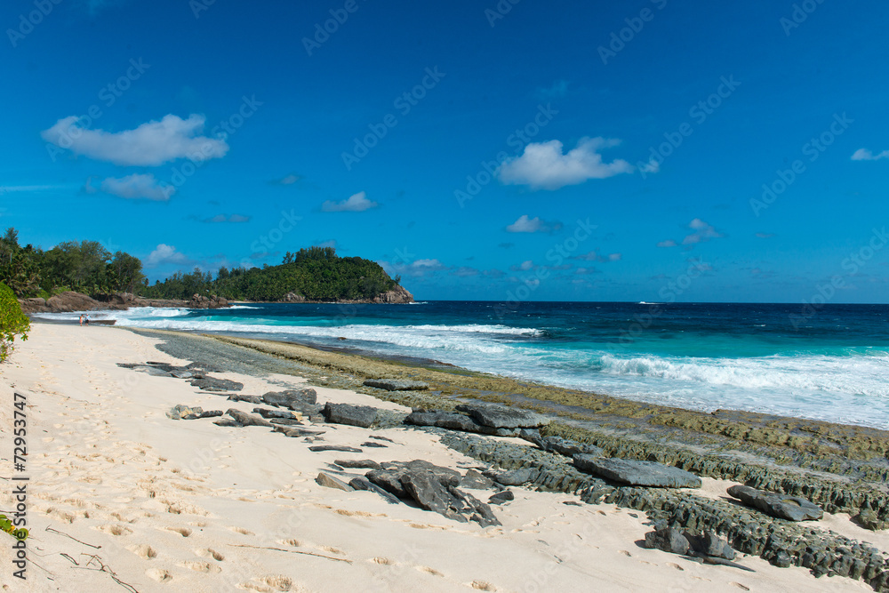 Attractive Seashore at Police Bay, Seychelles