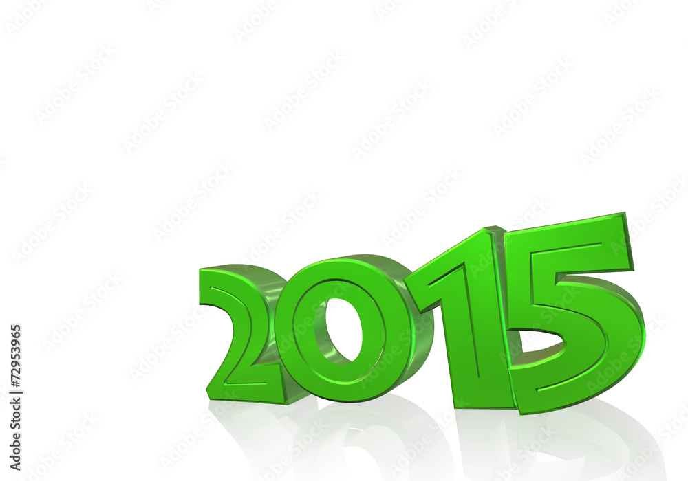 Number 2015 in 3D on white background Number 2015 in 3D on white background