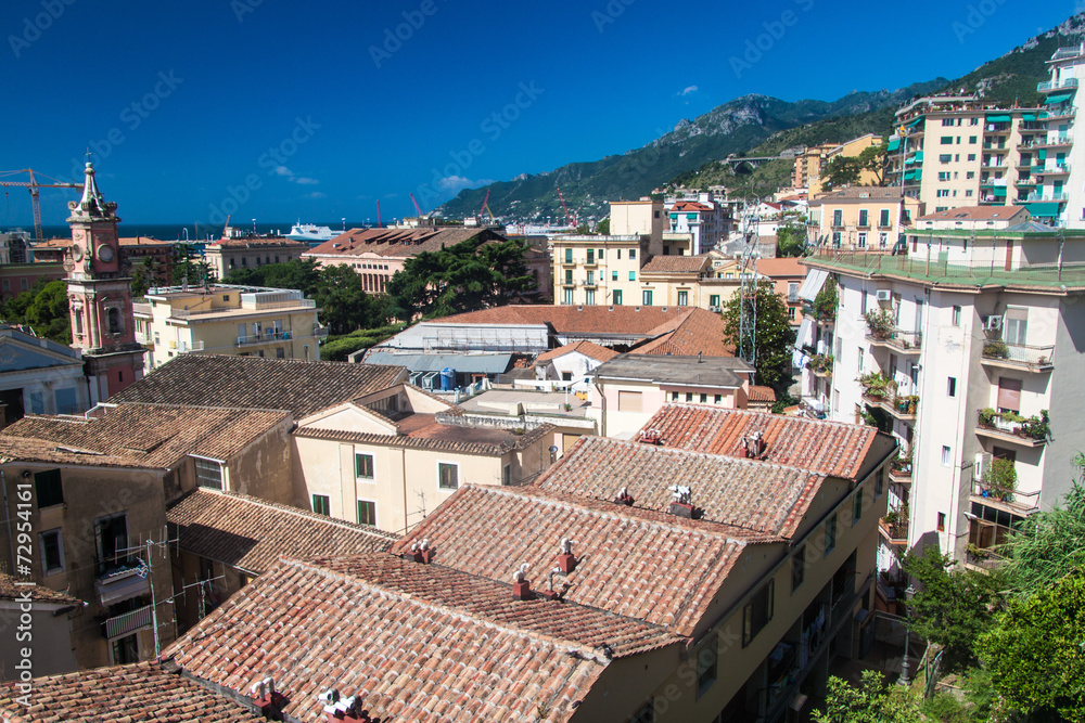 Aerial view of Salerno