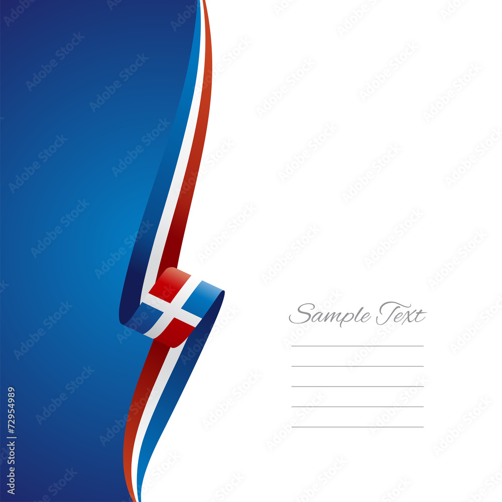 Obraz premium Dominican Republic left side brochure cover vector