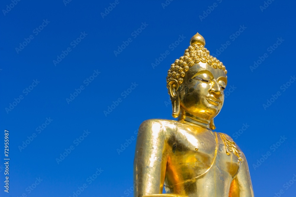 Big buddha isolated on  blue sky,Thailand