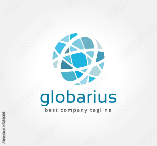 Abstract network vector logo icon concept. Logotype template for