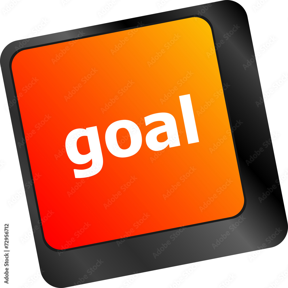 Goal button on computer keyboard - business concept Goal button on computer keyboard - business concept