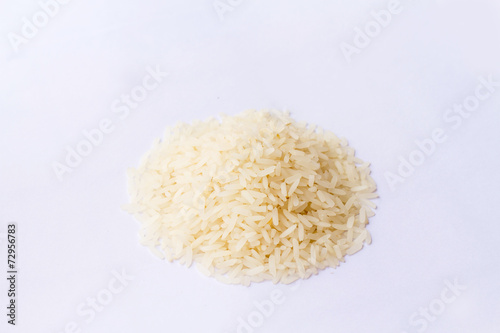 Rice in isolate on white.