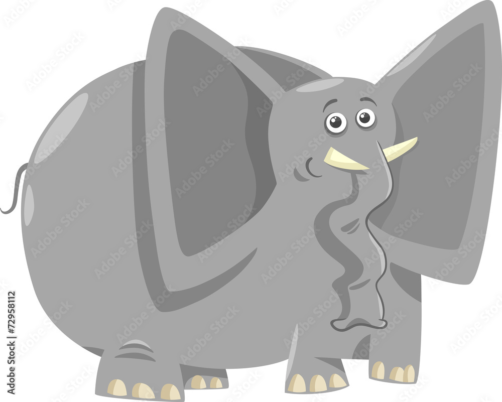 funny elephants cartoon illustration