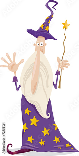 wizard fantasy cartoon illustration