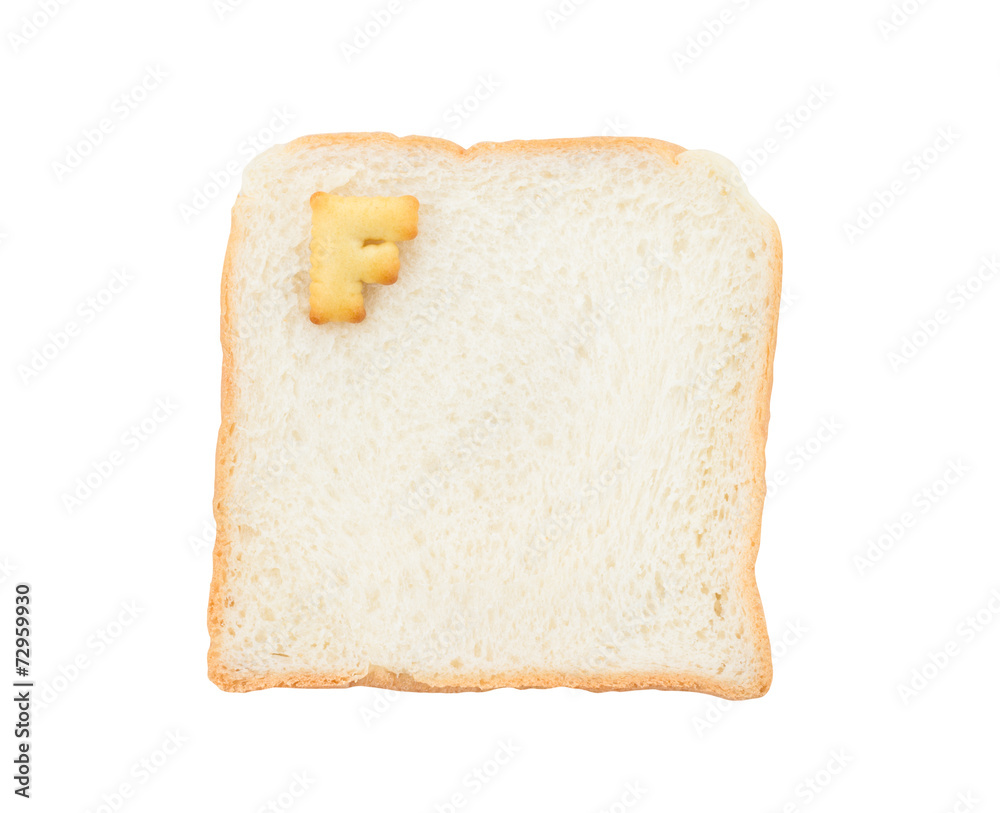Cookies ABC with bread containing letters - F Cookies ABC with bread containing letters - F