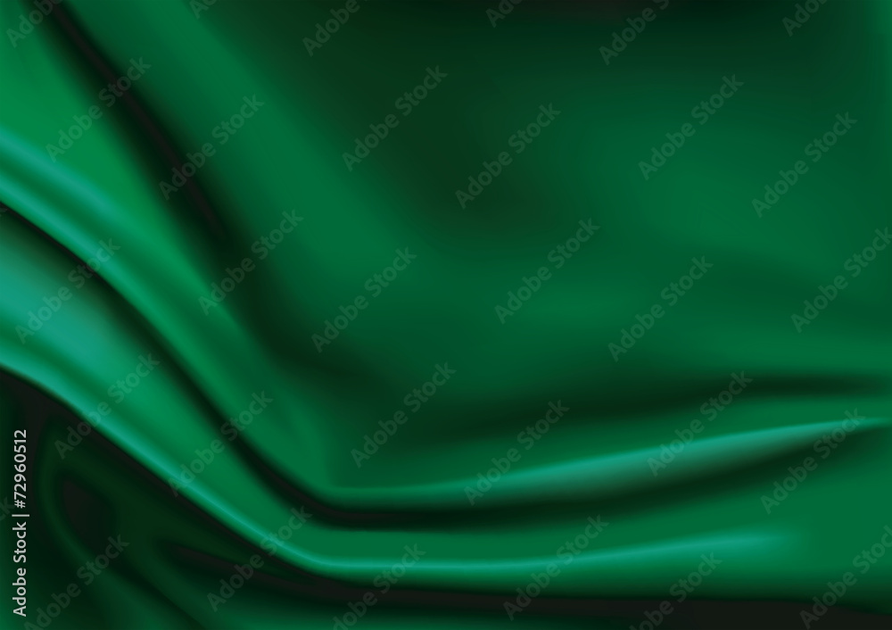 Vector of Green silk fabric background