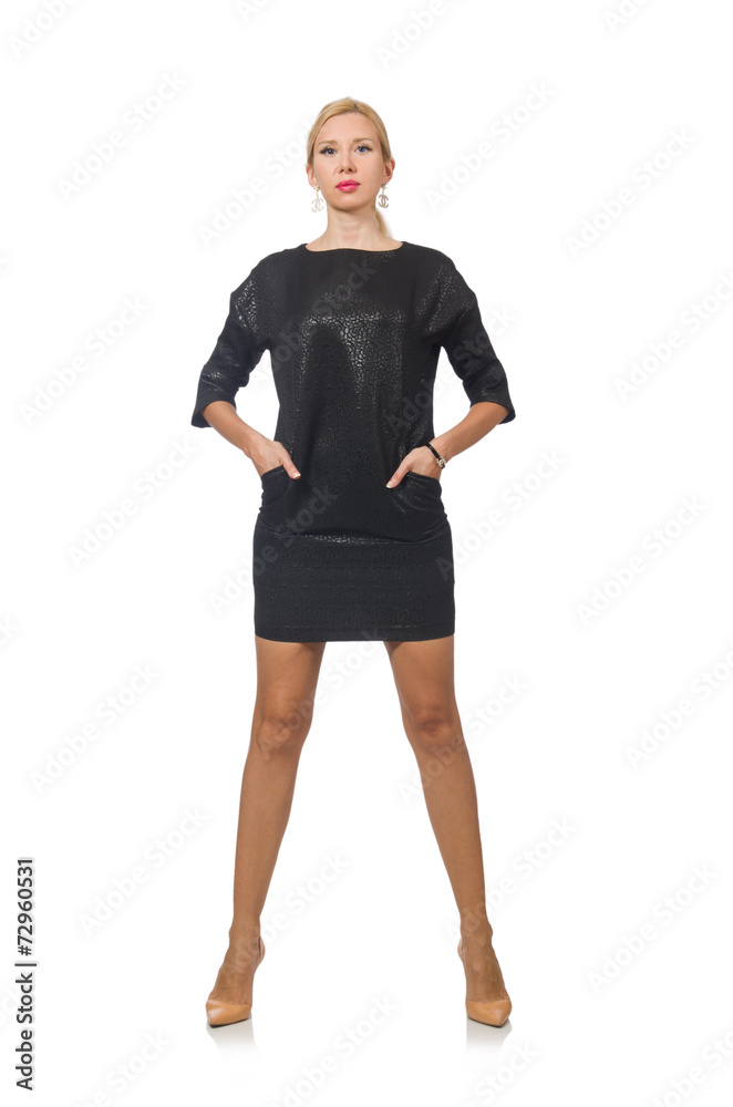 Fototapeta premium Woman in fashion concept isolated on white