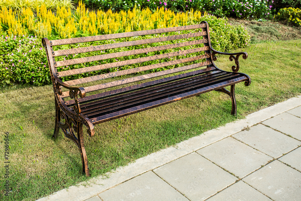 bench in the royal flora garden chiangmai Thailand bench in the royal flora garden chiangmai Thailand