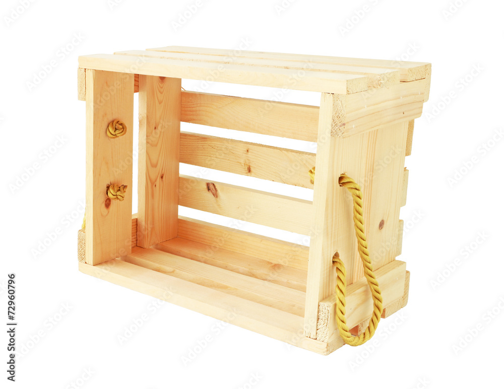 Wooden Crate isolated on white background