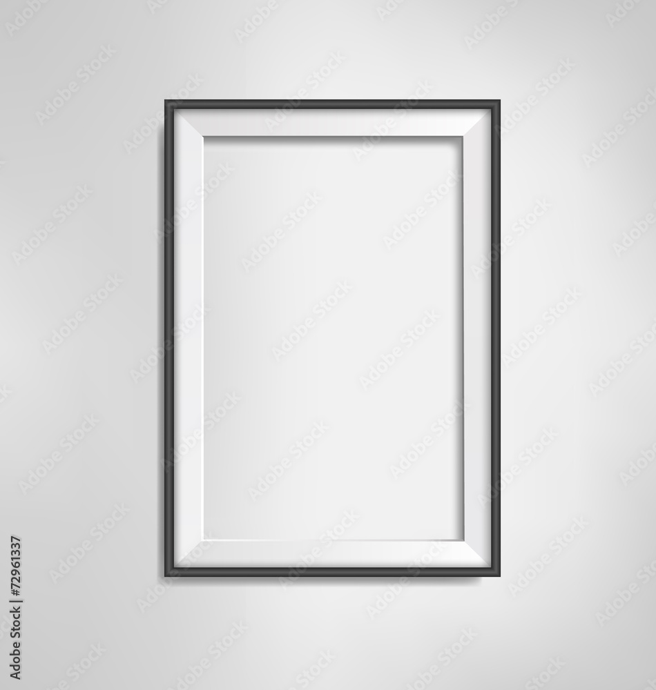 Black simple modern blank frame on grayscale background Black simple modern blank frame on grayscale background