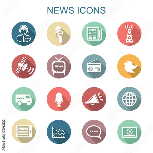 news long shadow icons