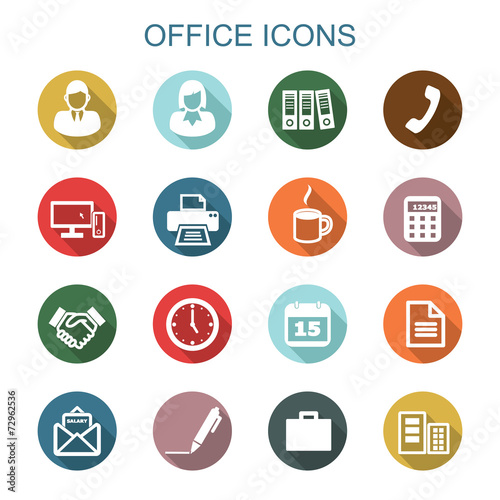 office long shadow icons
