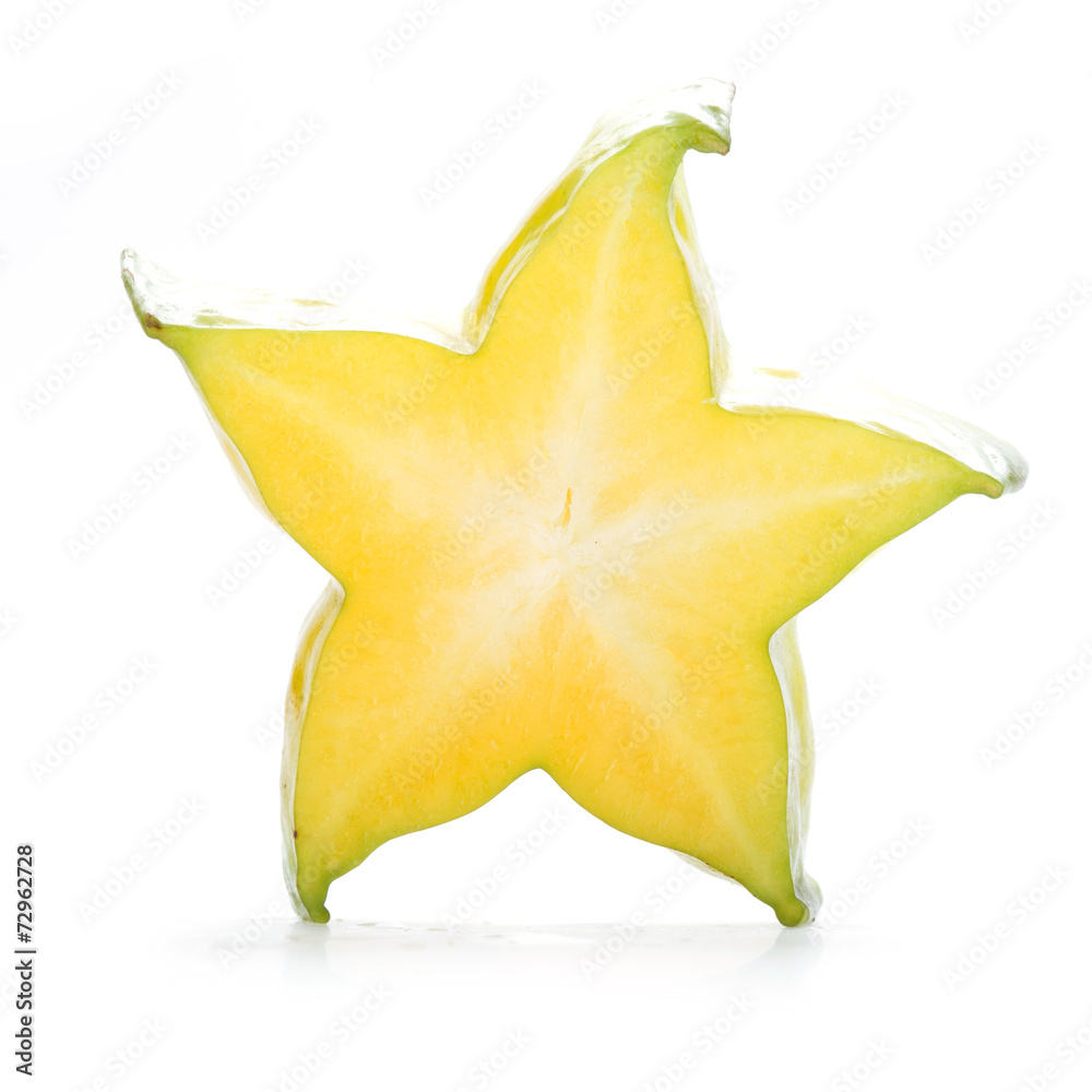 Fototapeta premium carambola, star fruit isolated on white background