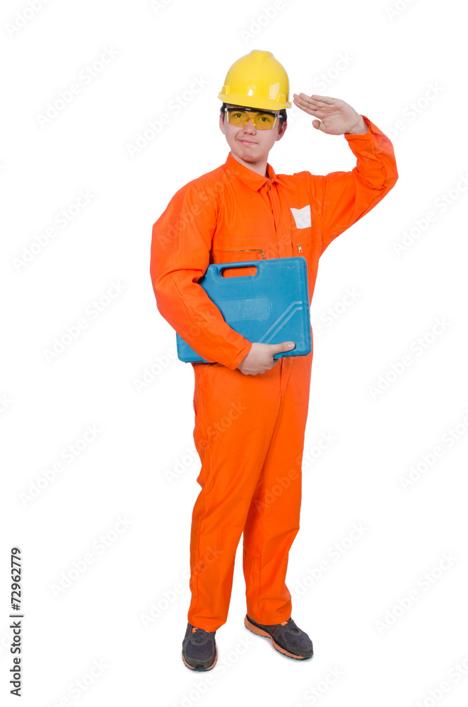 Industrial worker isolated on the white background Industrial worker isolated on the white background