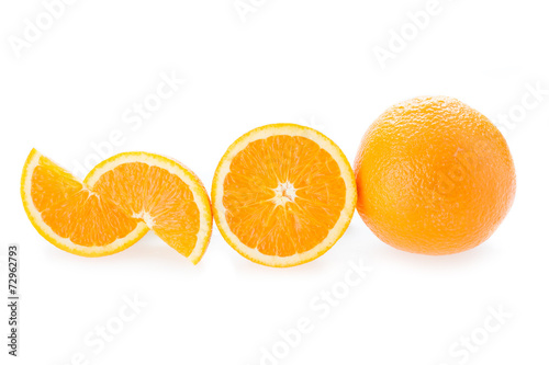 orange fruit isolated on white background