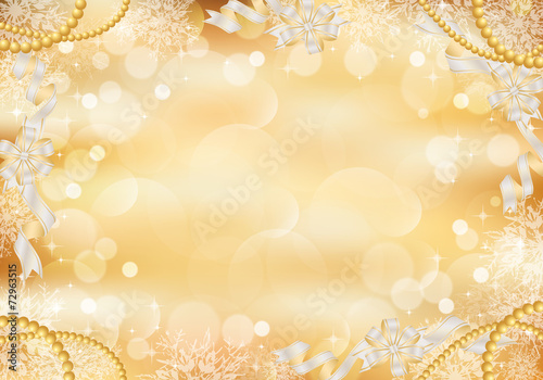 光 雪の結晶 リボン 背景 Stock Vector Adobe Stock