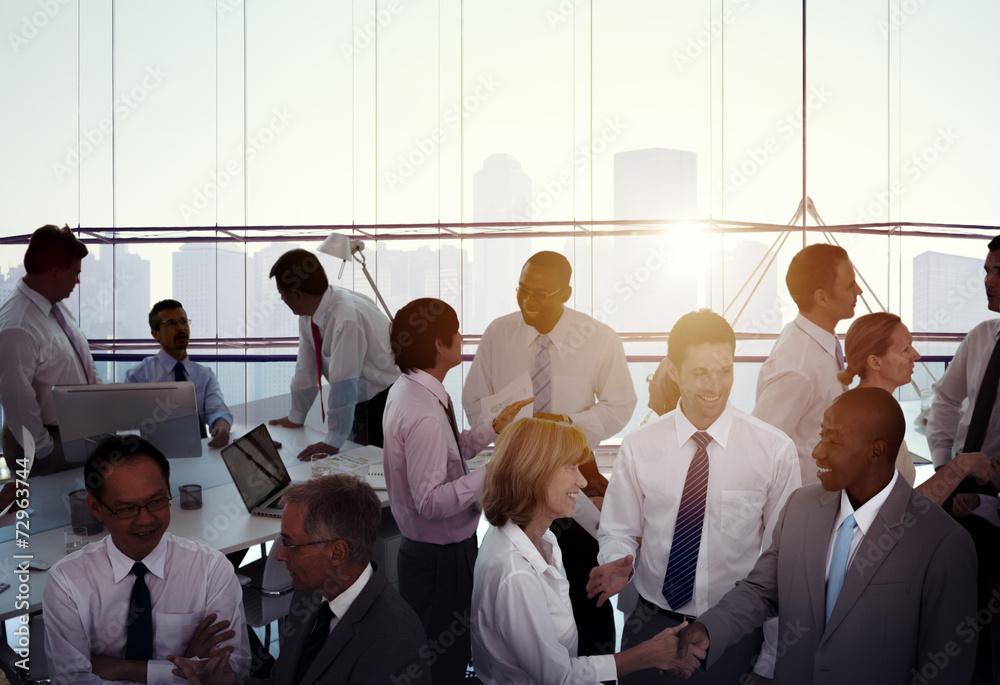 Fototapeta premium Multiethnic Diverse Busy Business People