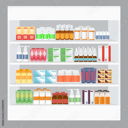 Cartoon Medicine in Pharmacy