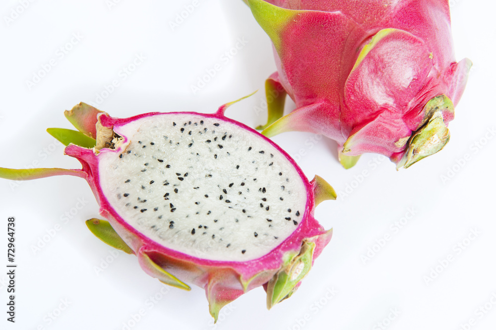 Half of dragon fruit Half of dragon fruit