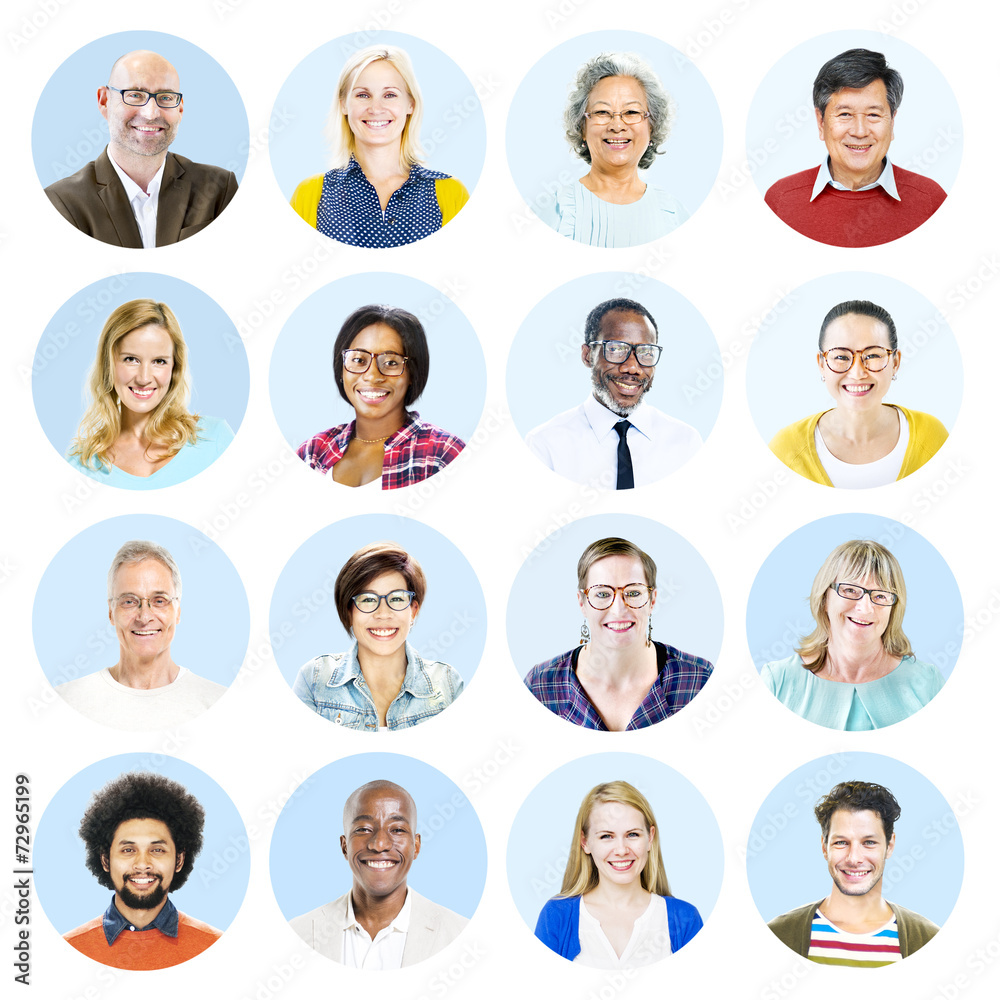 Portrait of Diverse People and People Portrait of Diverse People and People