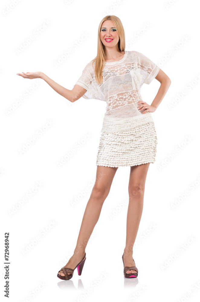 Woman isolated on the white background Woman isolated on the white background
