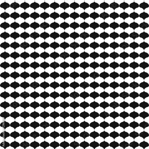 Monochrome seamless pattern with Christmas balls.
