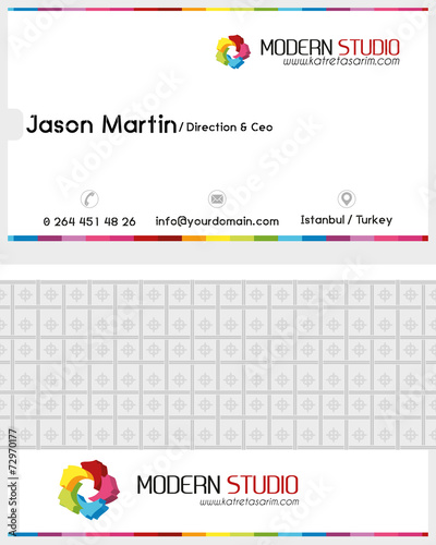Creative colorful business card