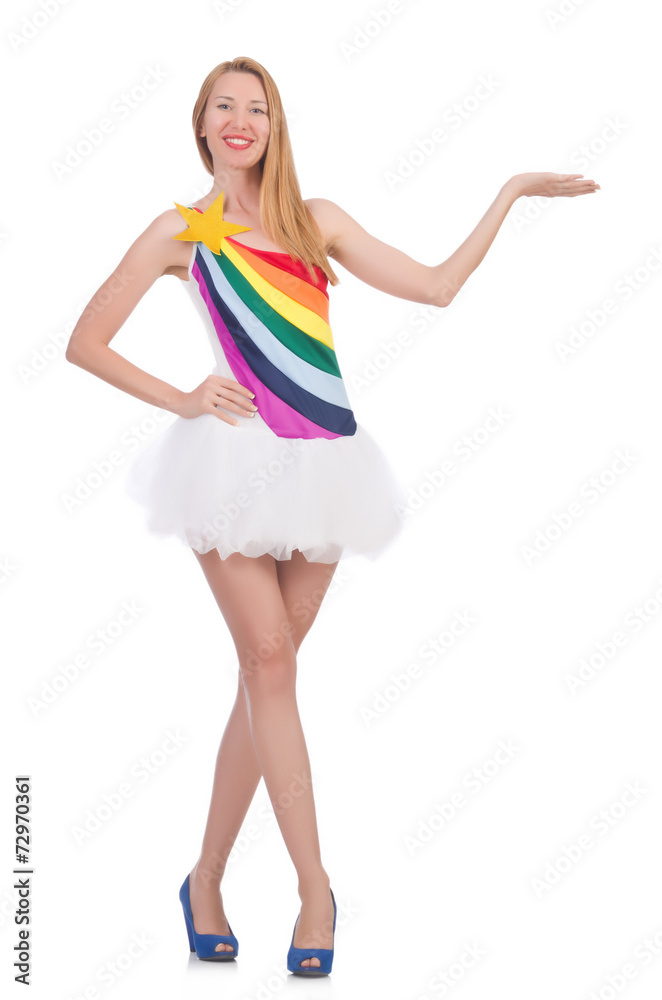 Woman isolated on the white background Woman isolated on the white background