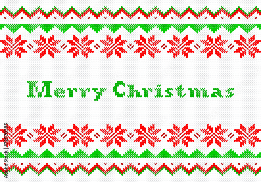 Christmas knit greeting card Christmas knit greeting card