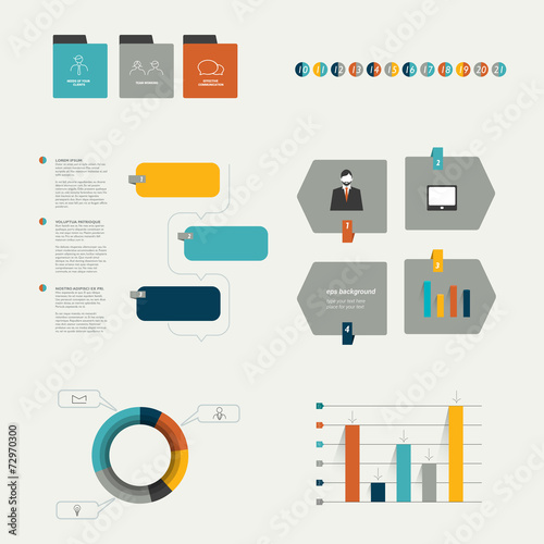 Flat infographic collection.