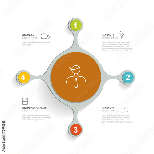 Circle infographic template. Vector.